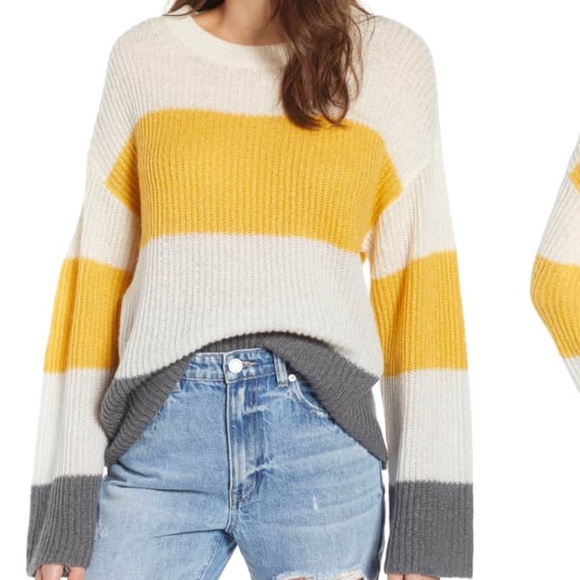 Grey and yellow sweater Clearance